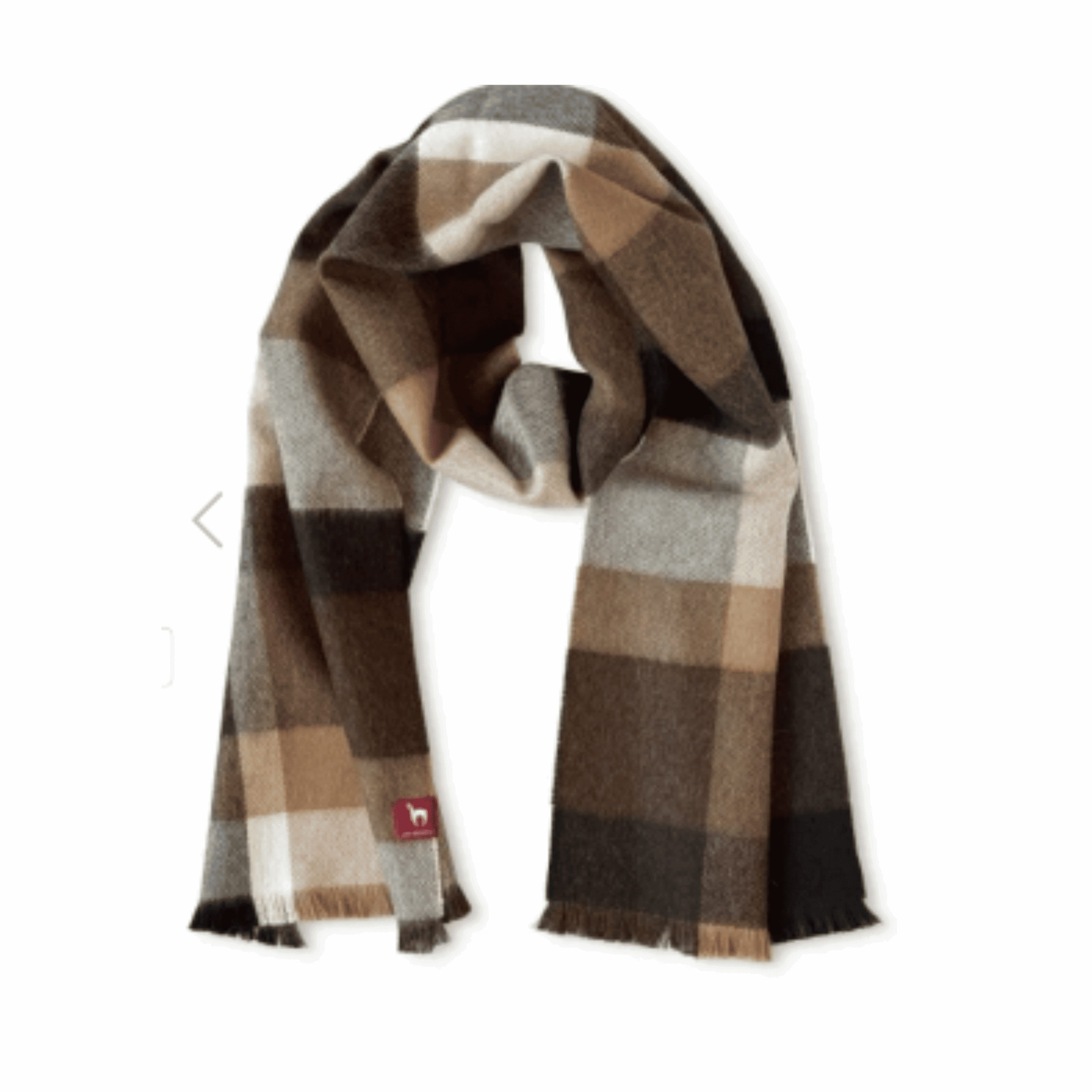 Geblokte Apu Kuntur shawl Cuadro van 100% baby-Alpacawol in twee verschillende modieuze kleuren.